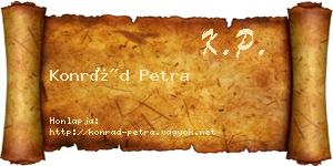 Konrád Petra névjegykártya